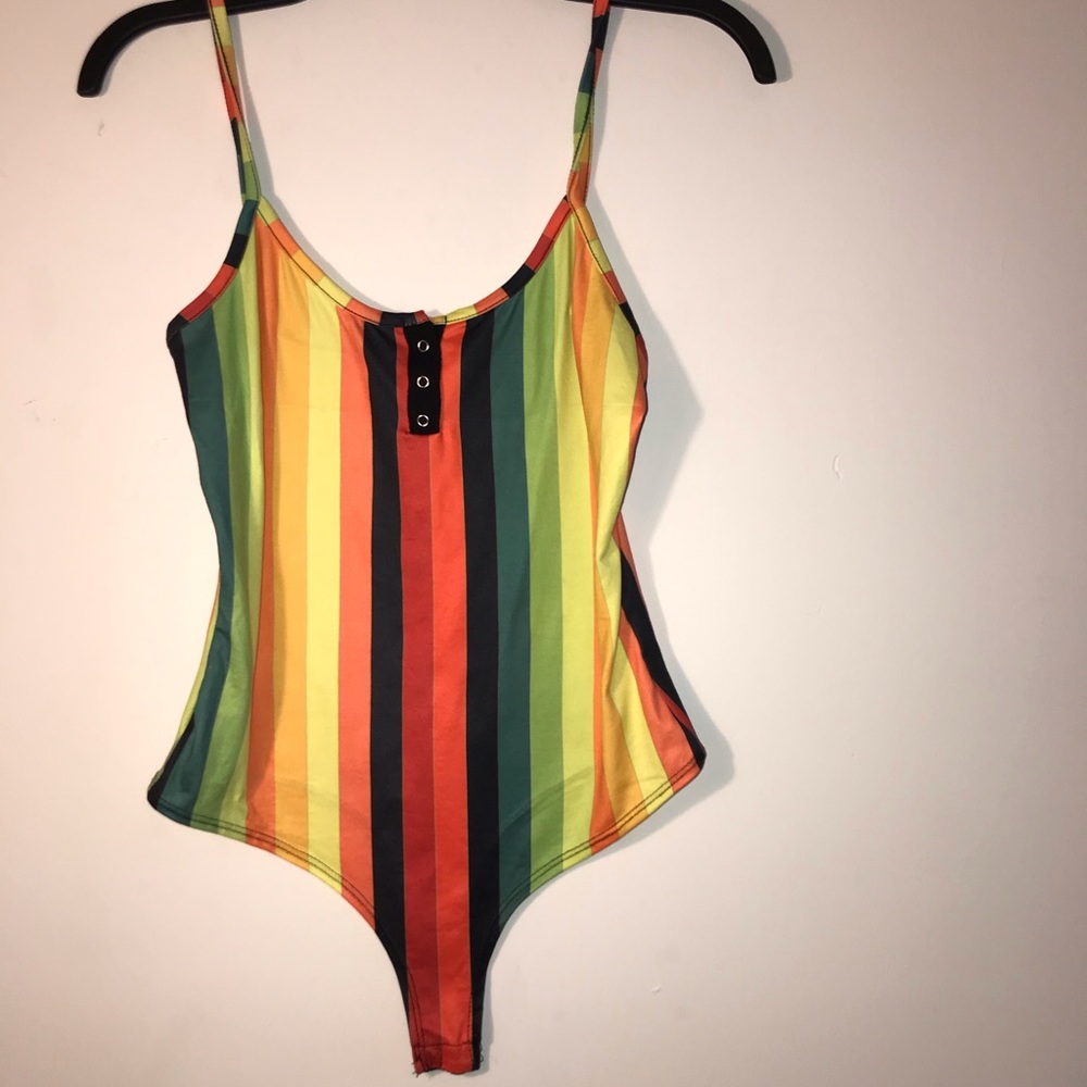 Striped bodysuit